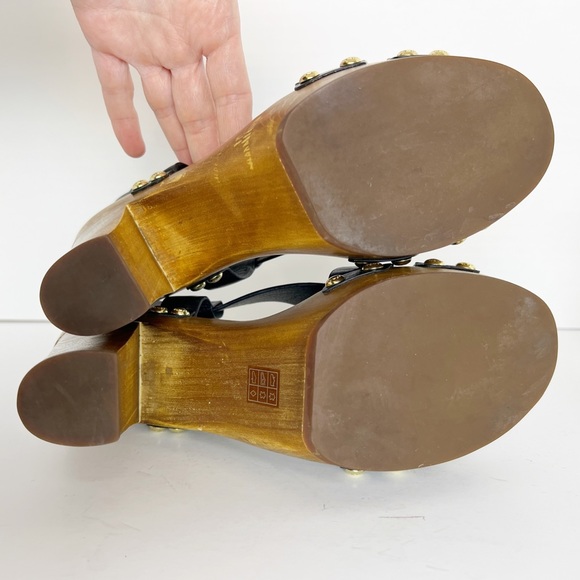 ✖️SOLD✖️•COACH• Black Leather Adessa Platform Sandals - Picture 12 of 13